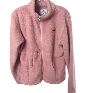 Billabong Fleece Sherpa Jacket, Casual, Weekend, Hiking, Cabin, Lounge, Pink, M